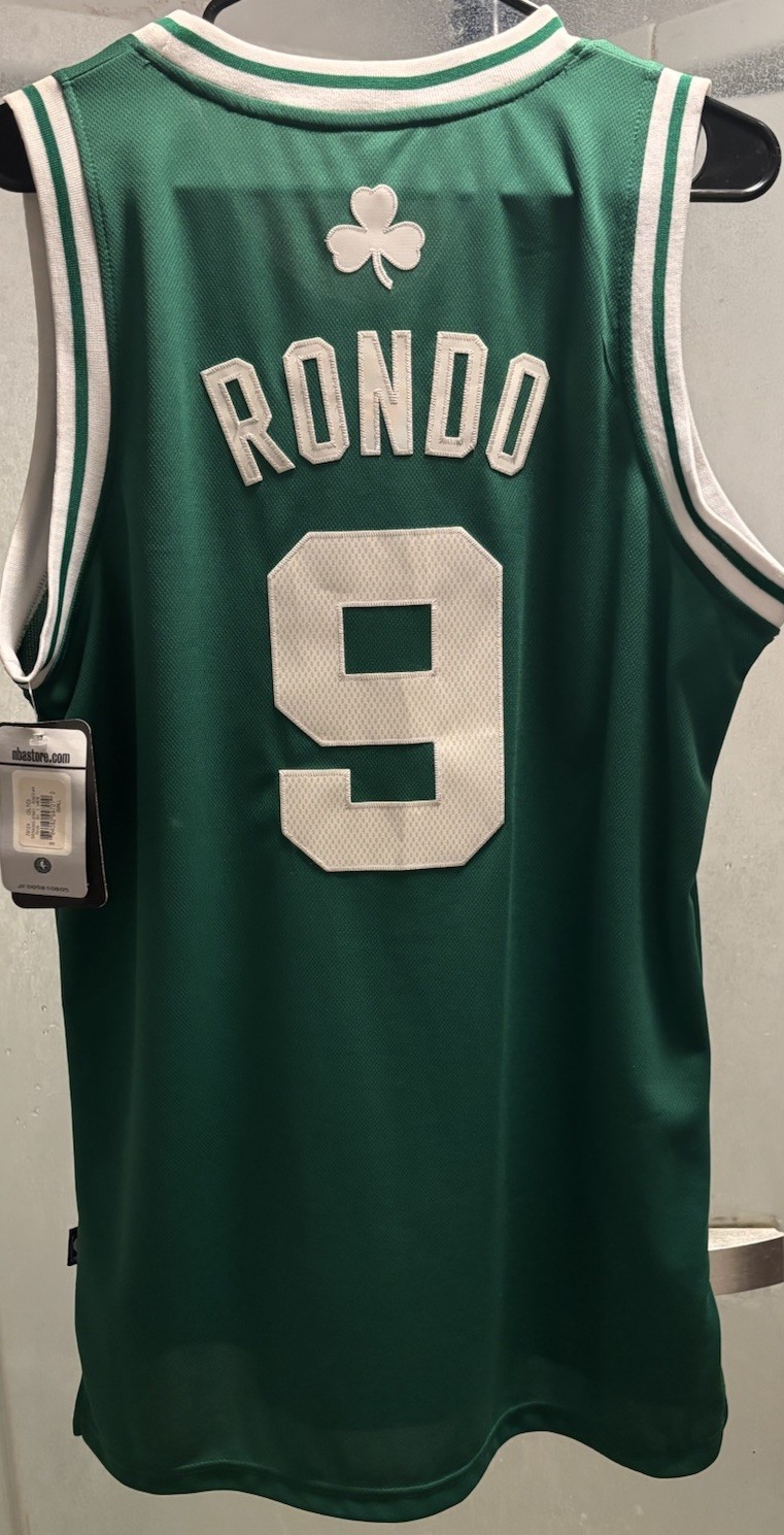 Rajon Rondo Boston Celtics NBA Jersey Men Small NWT New Green #9 Adidas Sewn Vtg