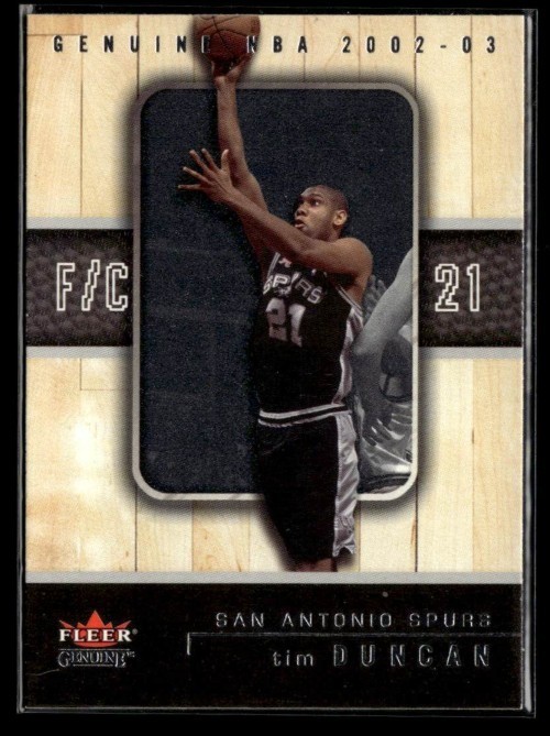 2002-03 Fleer Genuine #51 Tim Duncan 2002-03 Fleer Genuine #51 Tim Duncan
