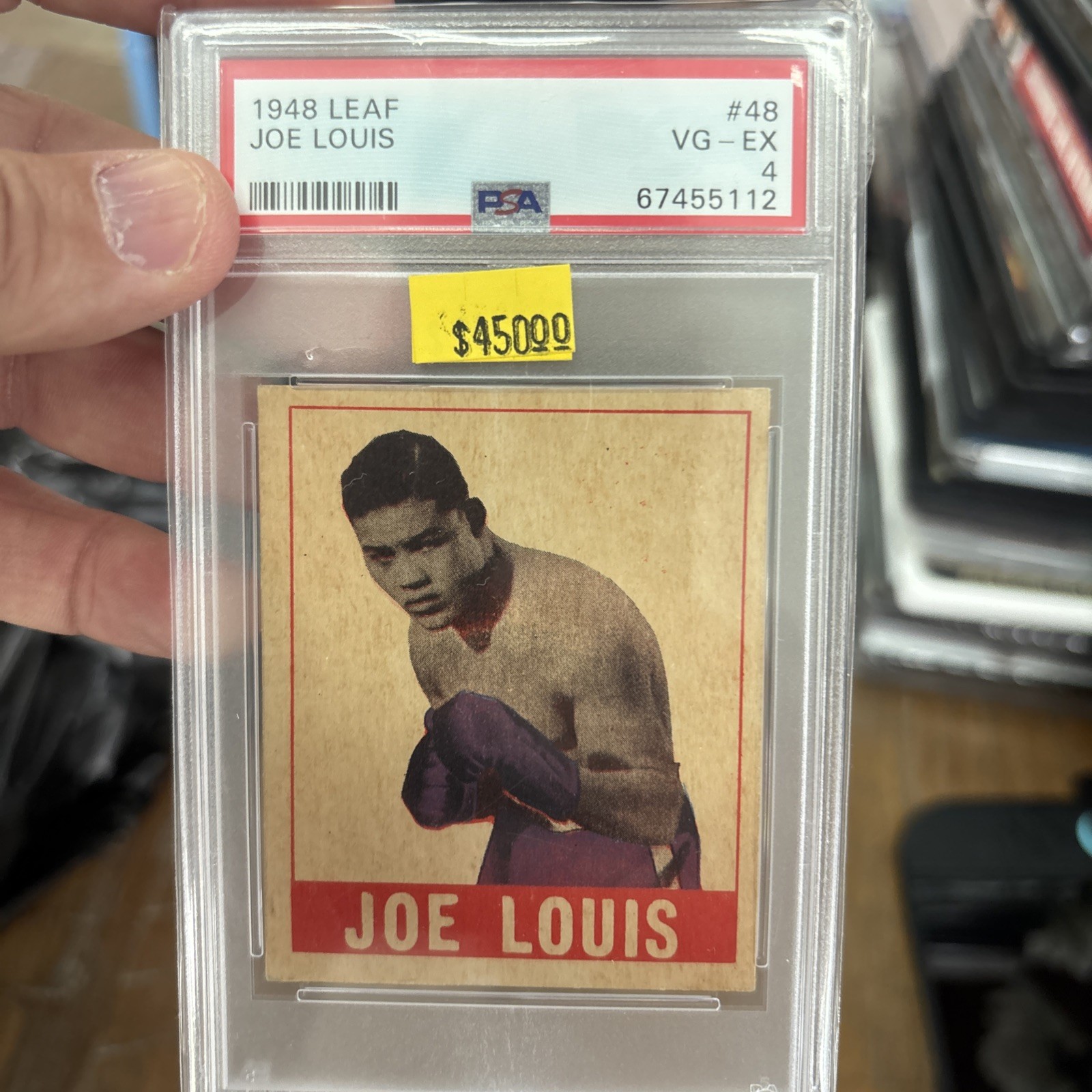 1948 Leaf Boxing #48 Joe Louis Card PSA 4 VG-EX Rare 1948 Leaf Boxing #48 Joe Louis Card PSA 4 VG-EX Rare