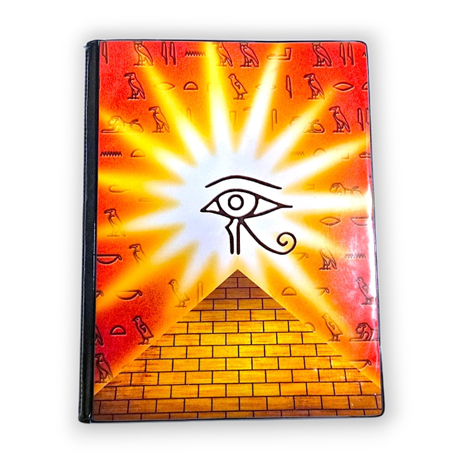 Vtg 2002 Yu-Gi-Oh ToySite 4-Pocket Card Binder Portfolio Eye of Anubis Pyramid