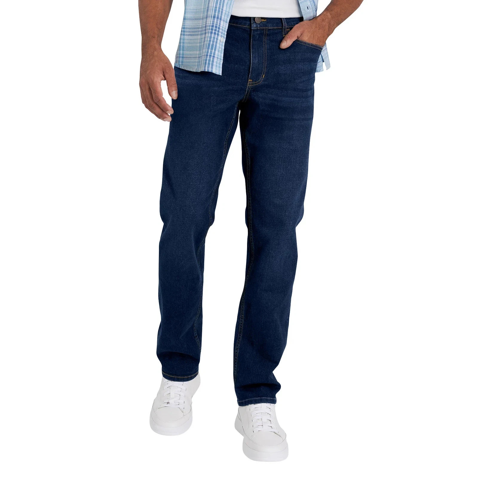 Izod Dark Blue Men\'s Straight Fit Jeans 5-Pocket Comfort Stretch Denim 30X29 Izod Dark Blue Men\'s Straight Fit Jeans 5-Pocket Comfort Stretch Denim 30X29