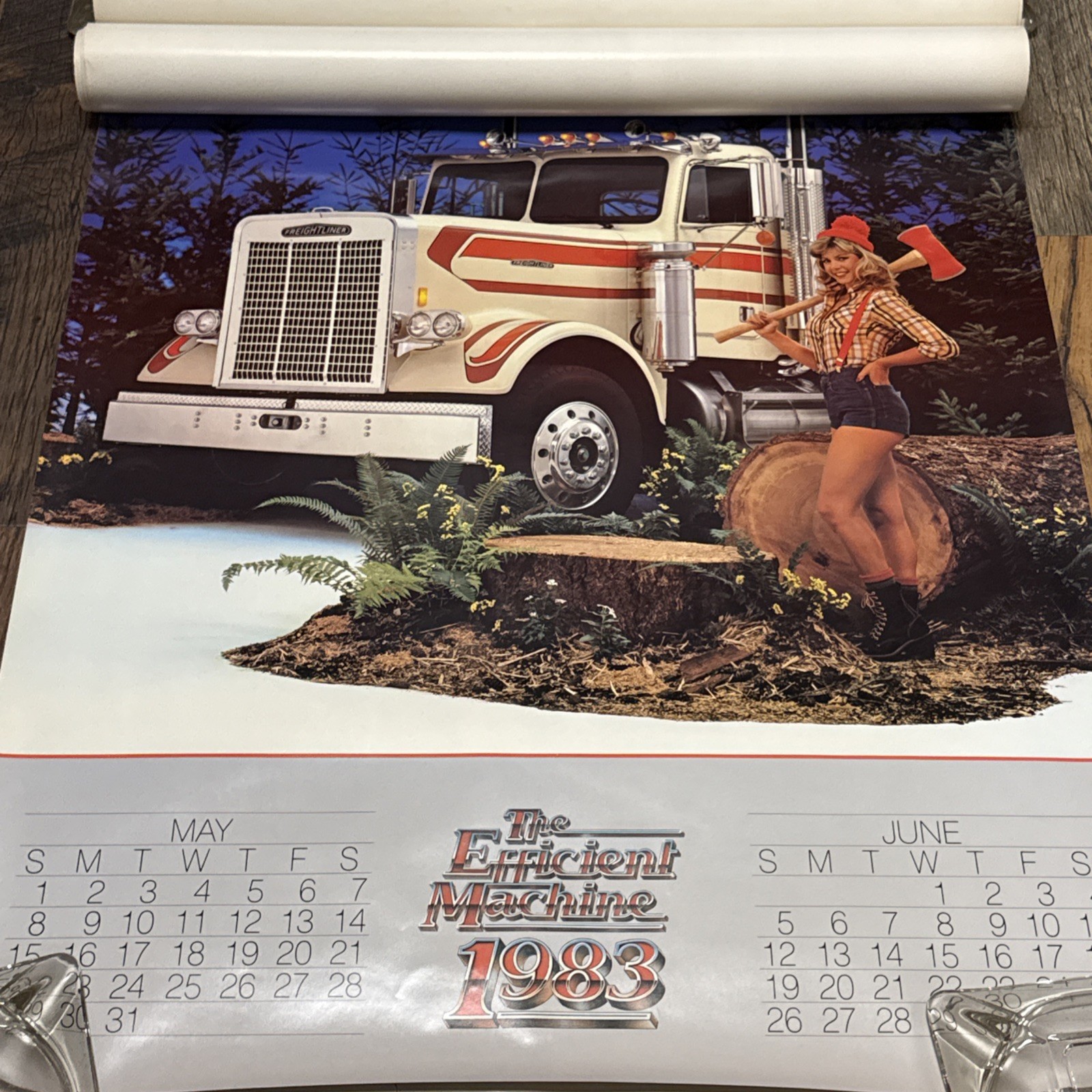 Vintage 1983 Freightliner Semi Calendar. Complete Austin Truck & Machinery Vintage 1983 Freightliner Semi Calendar. Complete Austin Truck & Machinery