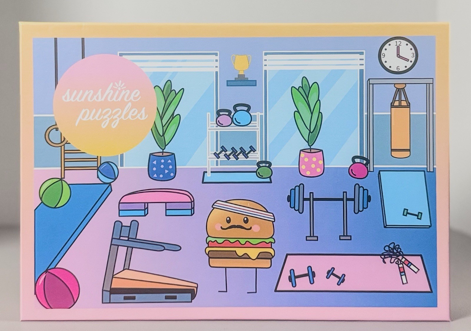 Sunshine Puzzles “At the Gym” 1000 Pc Puzzle | Import | Cartoon Fitness Room