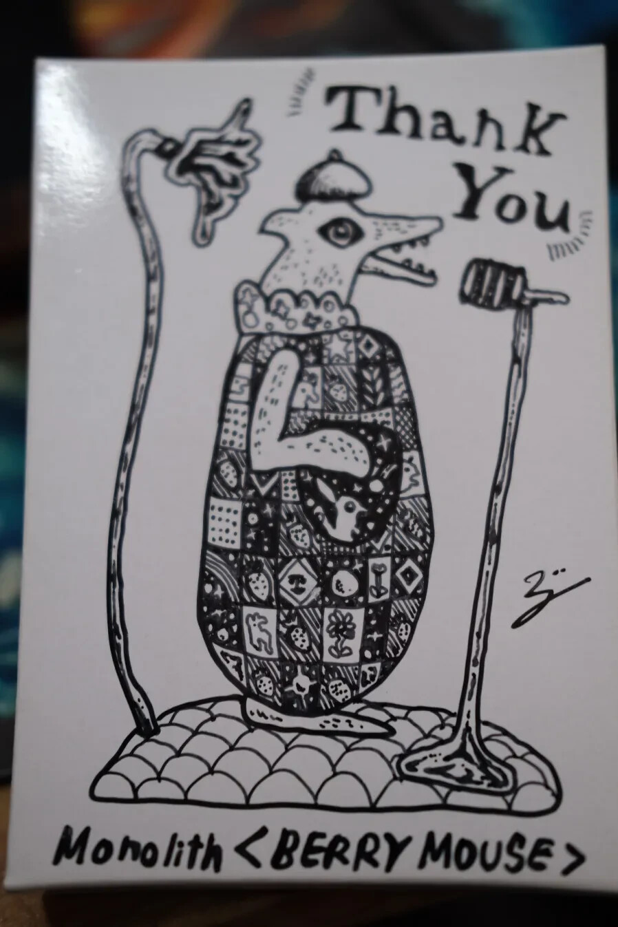 Pokemon Japanese Artist Shinji Kanda Hand Drawn and Signed Box Berry Mouse Pokemon Japanese Artist Shinji Kanda Hand Drawn and Signed Box Berry Mouse