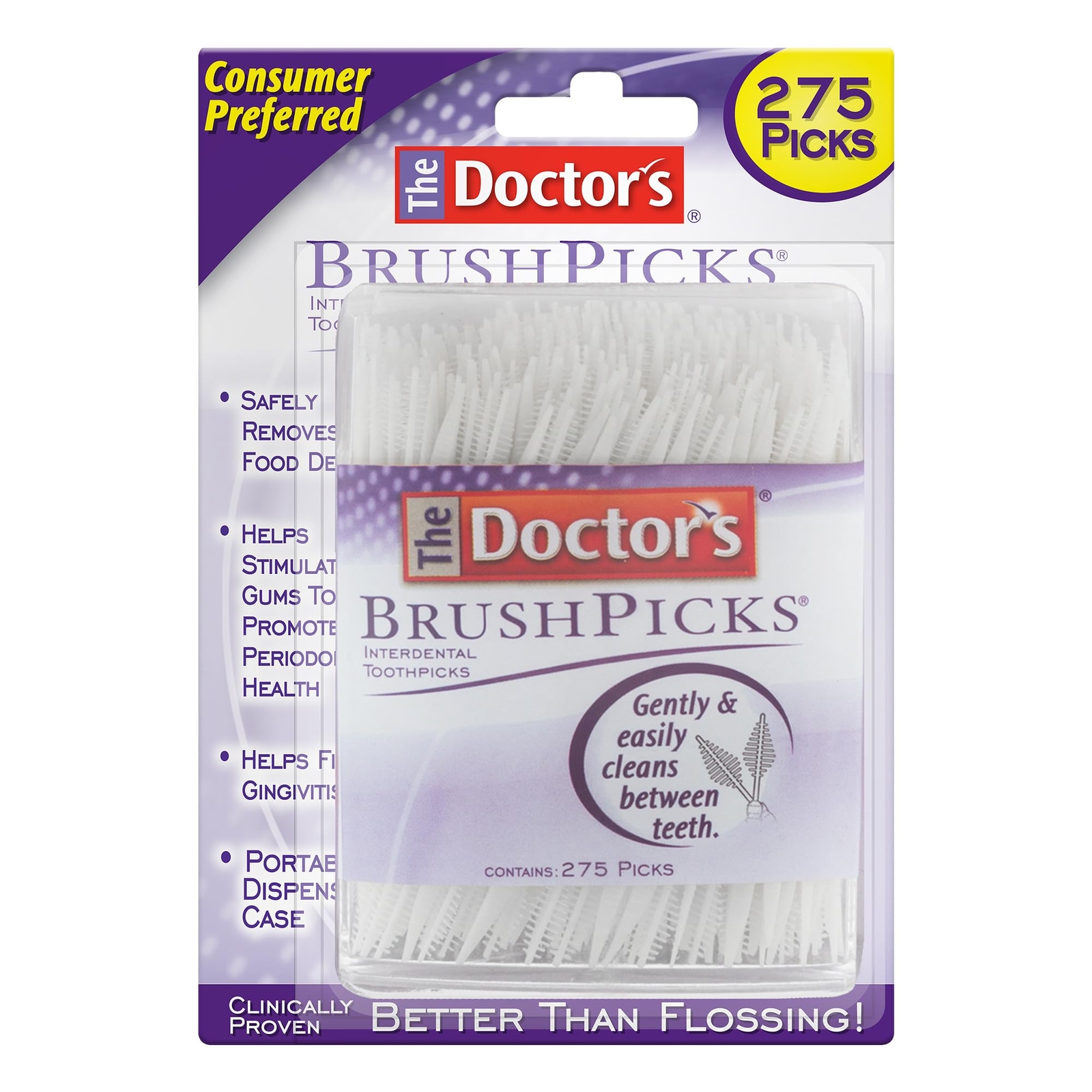 The Doctor's BrushPicks Interdental Toothpicks 275 Picks