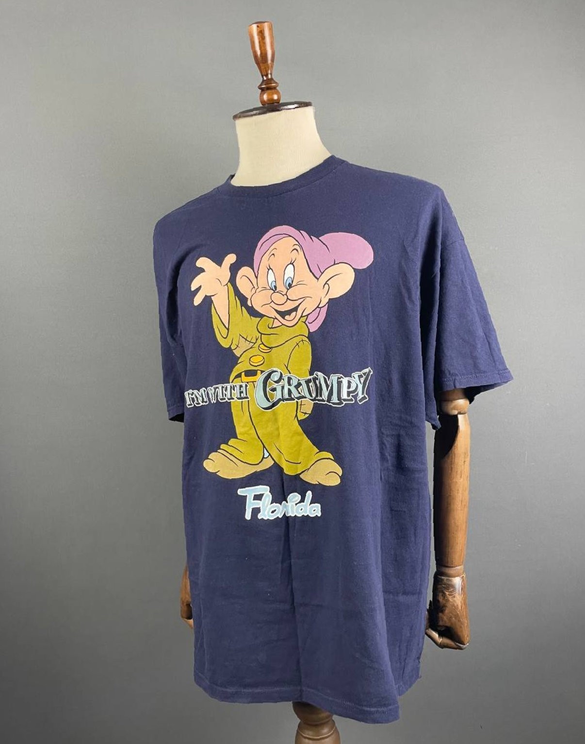 Vintage Grumpy T-Shirt Disney Blue Size XXL Men\'s