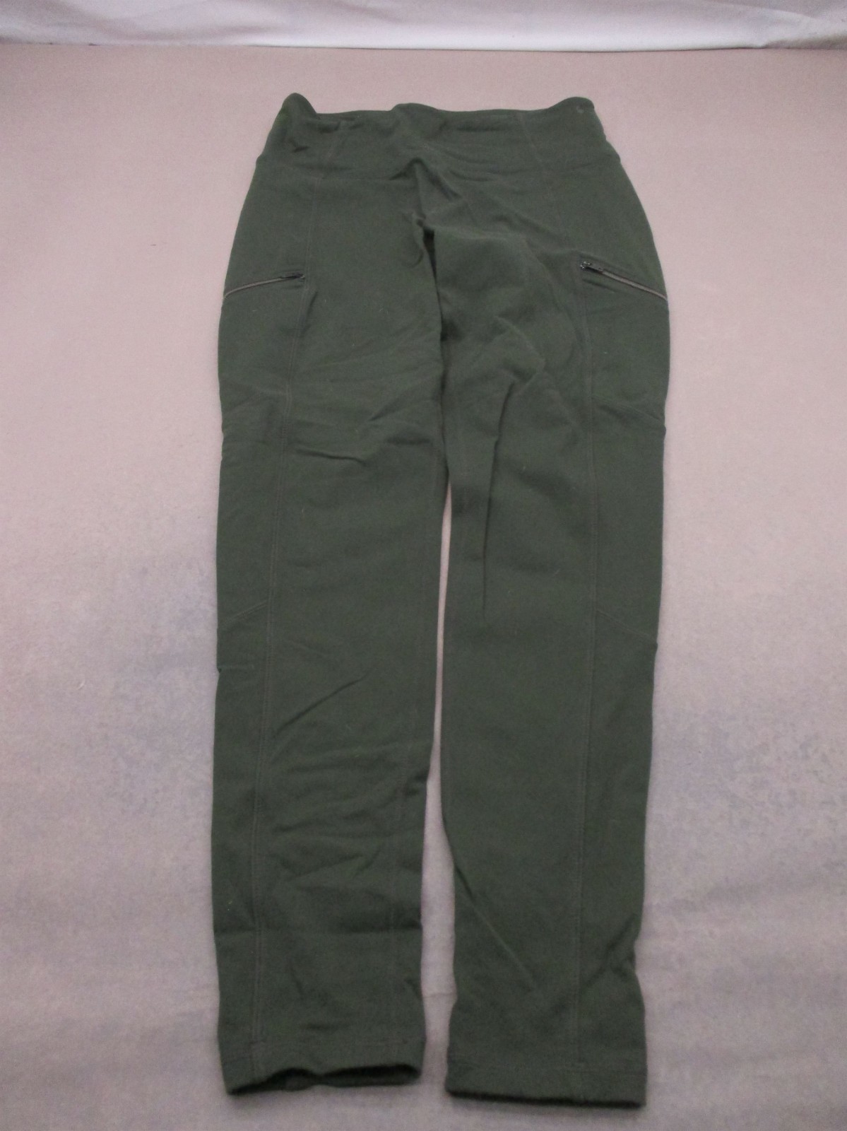 Athleta Size M Womens Olive Zips Pockets Compression Athletic Legggings 451 Athleta Size M Womens Olive Zips Pockets Compression Athletic Legggings 451