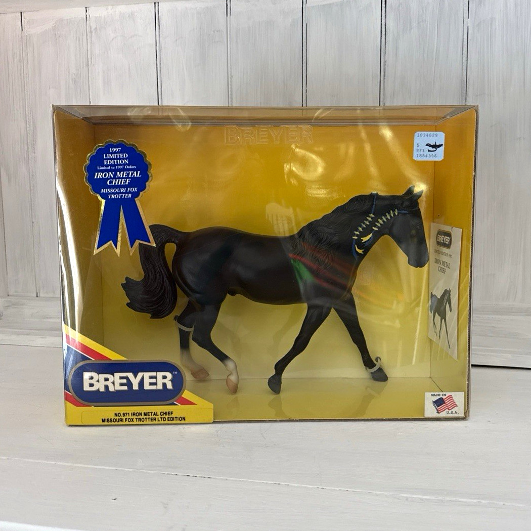 Breyer No. 971 Iron Metal Chief Missouri Fox Trotter 1997 Ltd Ed w/ Box Breyer No. 971 Iron Metal Chief Missouri Fox Trotter 1997 Ltd Ed w/ Box