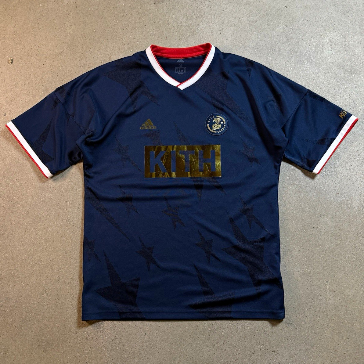 Kith x adidas Cobras Soccer Jersey Shirt Size S Blue Kith x adidas Cobras Soccer Jersey Shirt Size S Blue