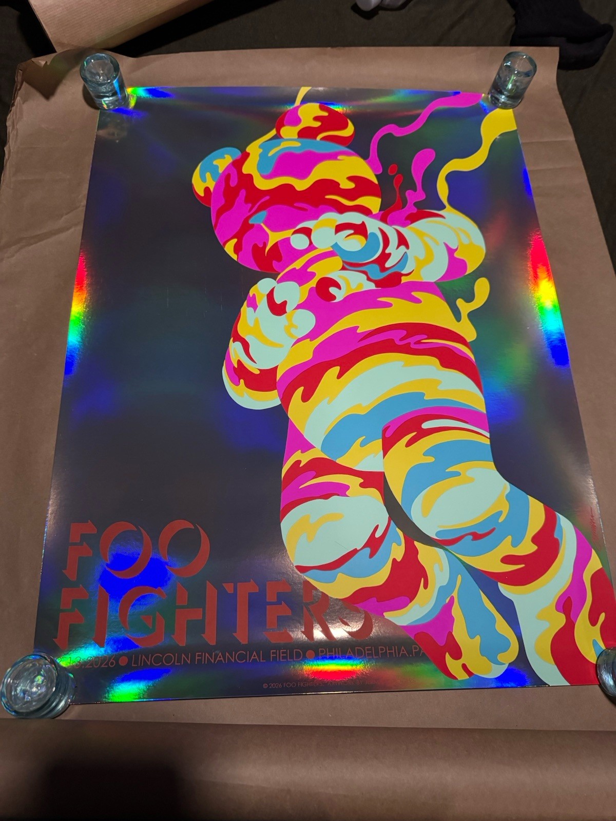 Foo Fighters Philadelphia Lincoln financial Foil poster #56/185 Foo Fighters Philadelphia Lincoln financial Foil poster #56/185