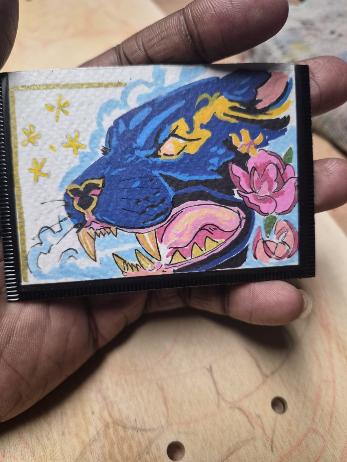 ACEO Original Micheal by MJ ST. John ACEO Original Micheal by MJ ST. John