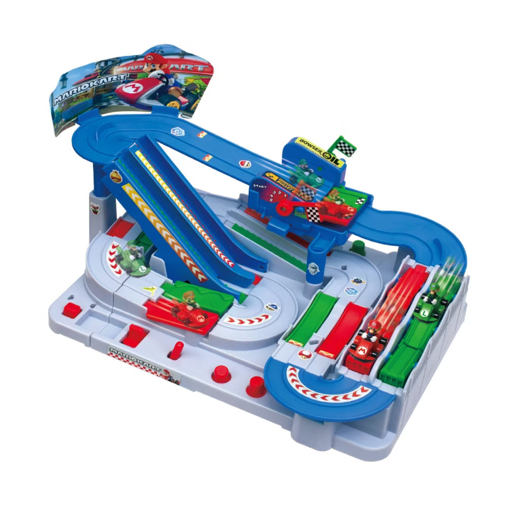 Mario Kart Racing Deluxe Cars Play Set with Race Track
