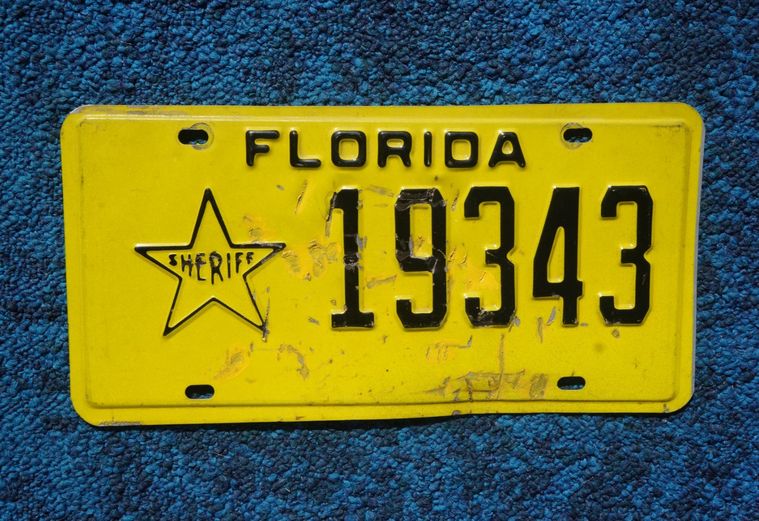1988 - 1990s Florida Sheriff Star License Plate 1988 - 1990s Florida Sheriff Star License Plate