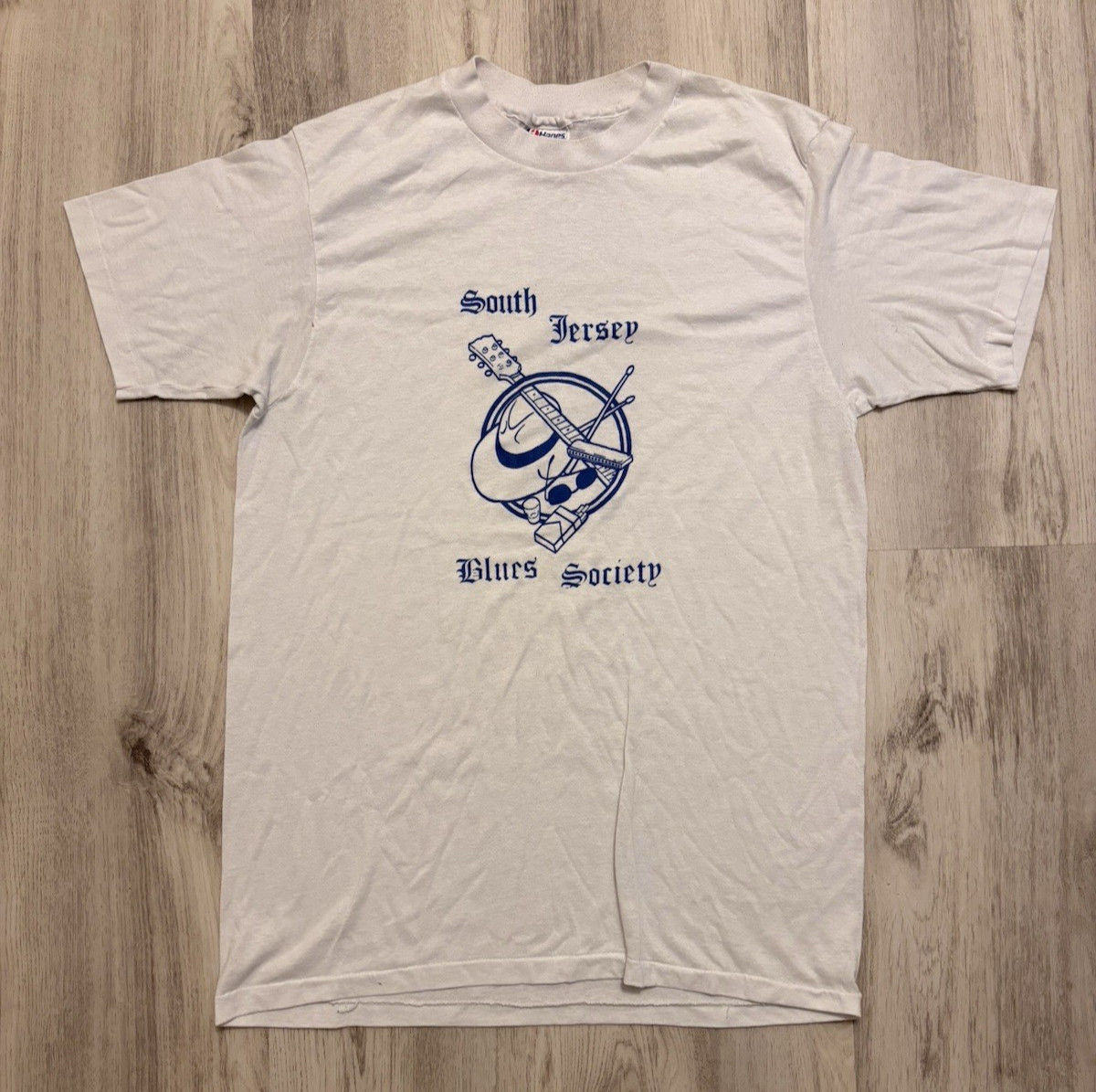 VTG 80s South Jersey Blues Society T shirt Size L Single Stitch USA Music Jazz VTG 80s South Jersey Blues Society T shirt Size L Single Stitch USA Music Jazz