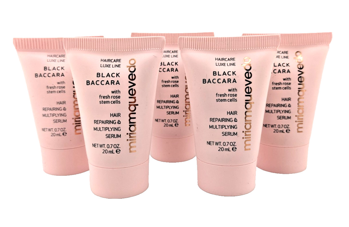 5x Miriam Quevedo Black Baccara Hair Repair Serum (100ml Total) Travel Size New