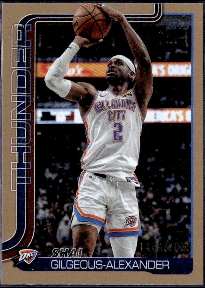 2025 Shai Gilgeous-Alexander Topps #115 Gold 1484/2025 2025 Shai Gilgeous-Alexander Topps #115 Gold 1484/2025