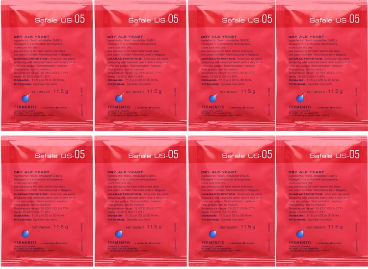Fermentis Safale US-05 Dry Beer Yeast, 11.5 g (Pack of 8) Fermentis Safale US-05 Dry Beer Yeast, 11.5 g (Pack of 8)