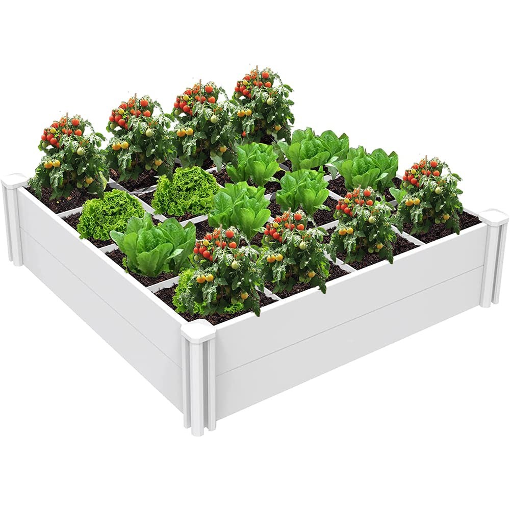 Raised Garden Bed Kit 4x4 Outdoor Above Ground Planter Box For Growing Vegetab Raised Garden Bed Kit 4x4 Outdoor Above Ground Planter Box For Growing Vegetab
