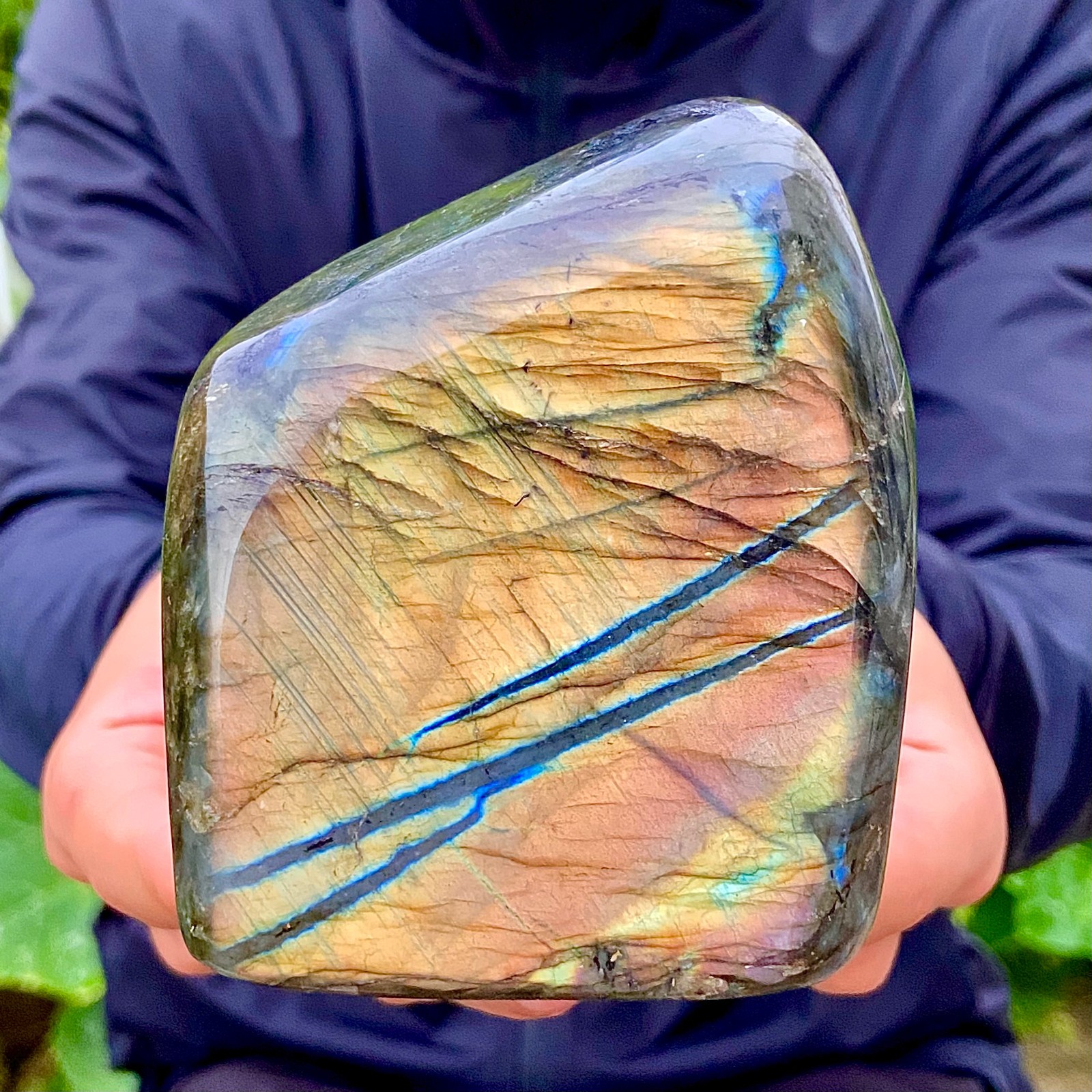 1.6LB Natural Gorgeous Labradorite QuartzCrystal Stone Specimen Healing
