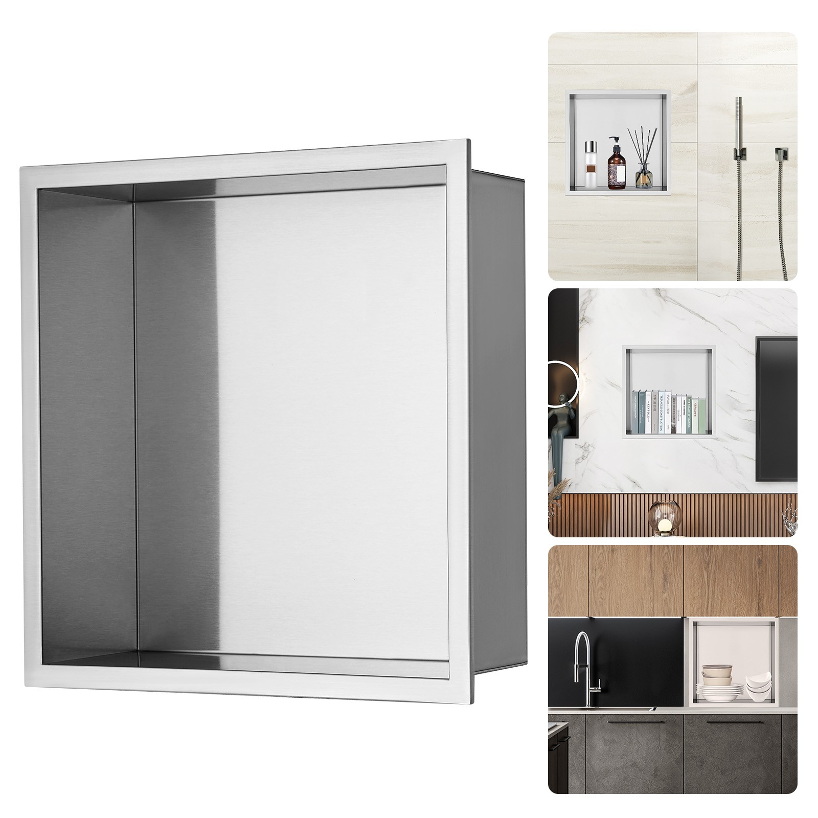 Uimoso Stainless Steel Shower Niche 13x13 Uimoso Stainless Steel Shower Niche 13x13