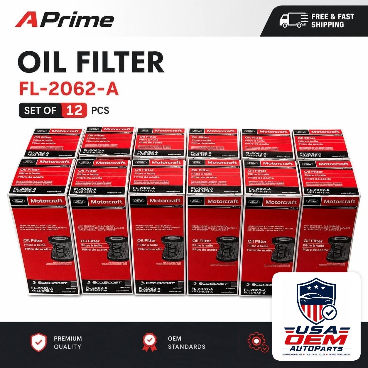 12 NEW Engine Oil Filter Motorcraft FL-2062-A FL2062 FL2062AB12 FAST SHIPPING US 12 NEW Engine Oil Filter Motorcraft FL-2062-A FL2062 FL2062AB12 FAST SHIPPING US