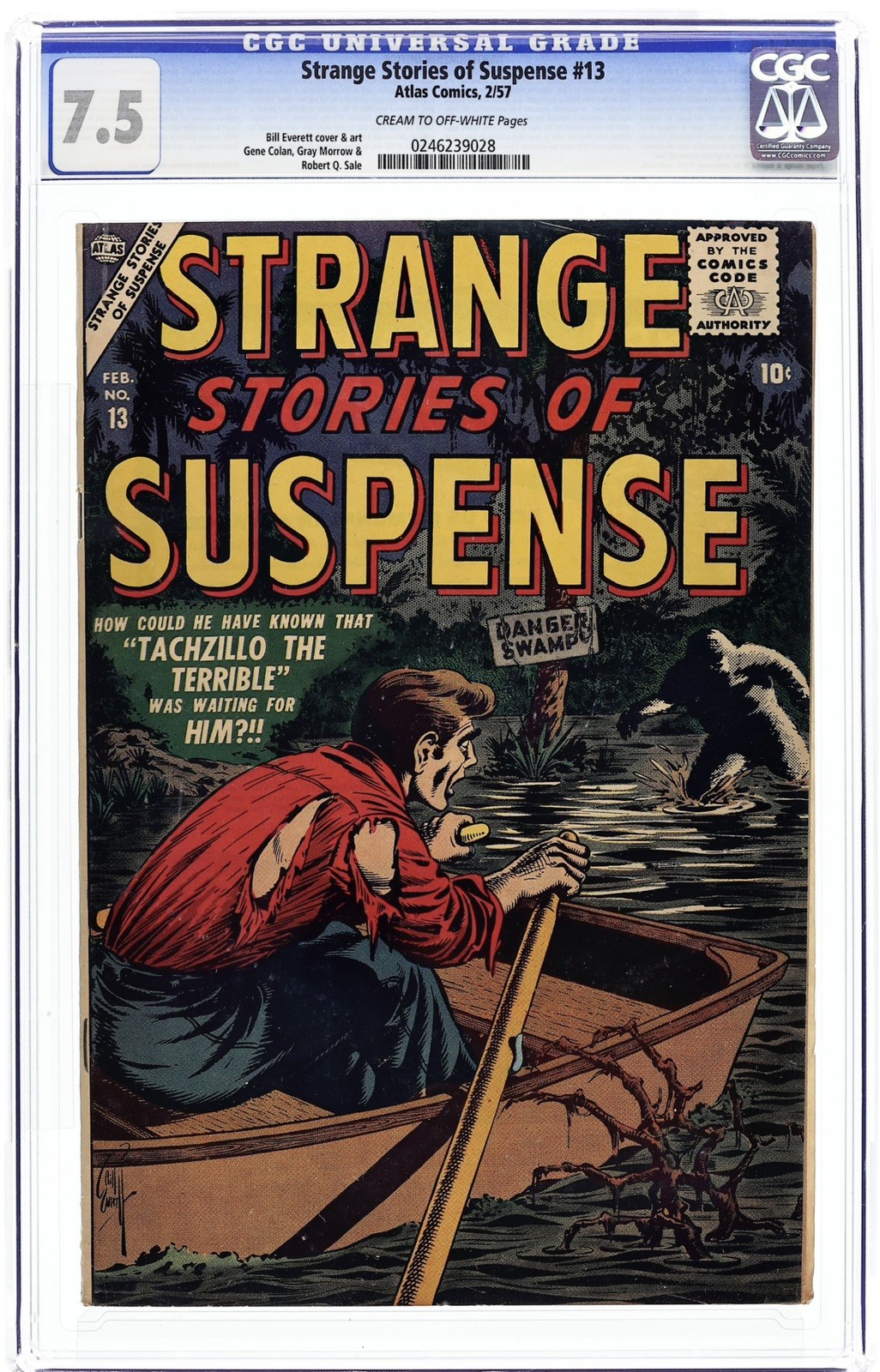 Strange Stories of Suspense #13 CGC 7.5 Atlas Horror Comic 1957 Everett Cover Strange Stories of Suspense #13 CGC 7.5 Atlas Horror Comic 1957 Everett Cover