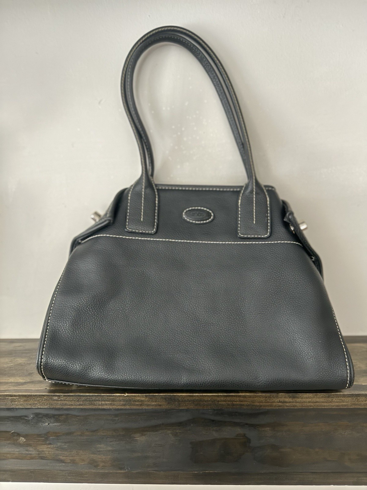 Tod\'s D-Bag (Girelli Model) In Black Pebbled Leather Shoulder Bag Tod\'s D-Bag (Girelli Model) In Black Pebbled Leather Shoulder Bag