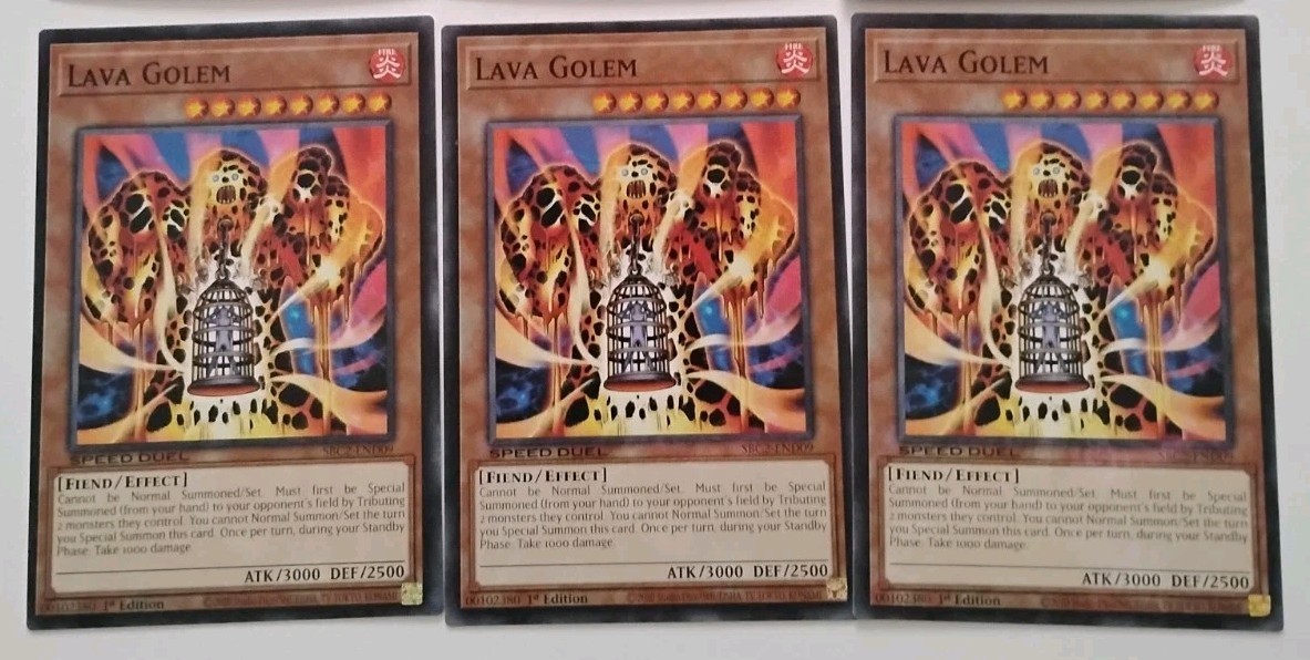 3x Lava Golem SBC2 Common Yugioh Mint 3x Lava Golem SBC2 Common Yugioh Mint