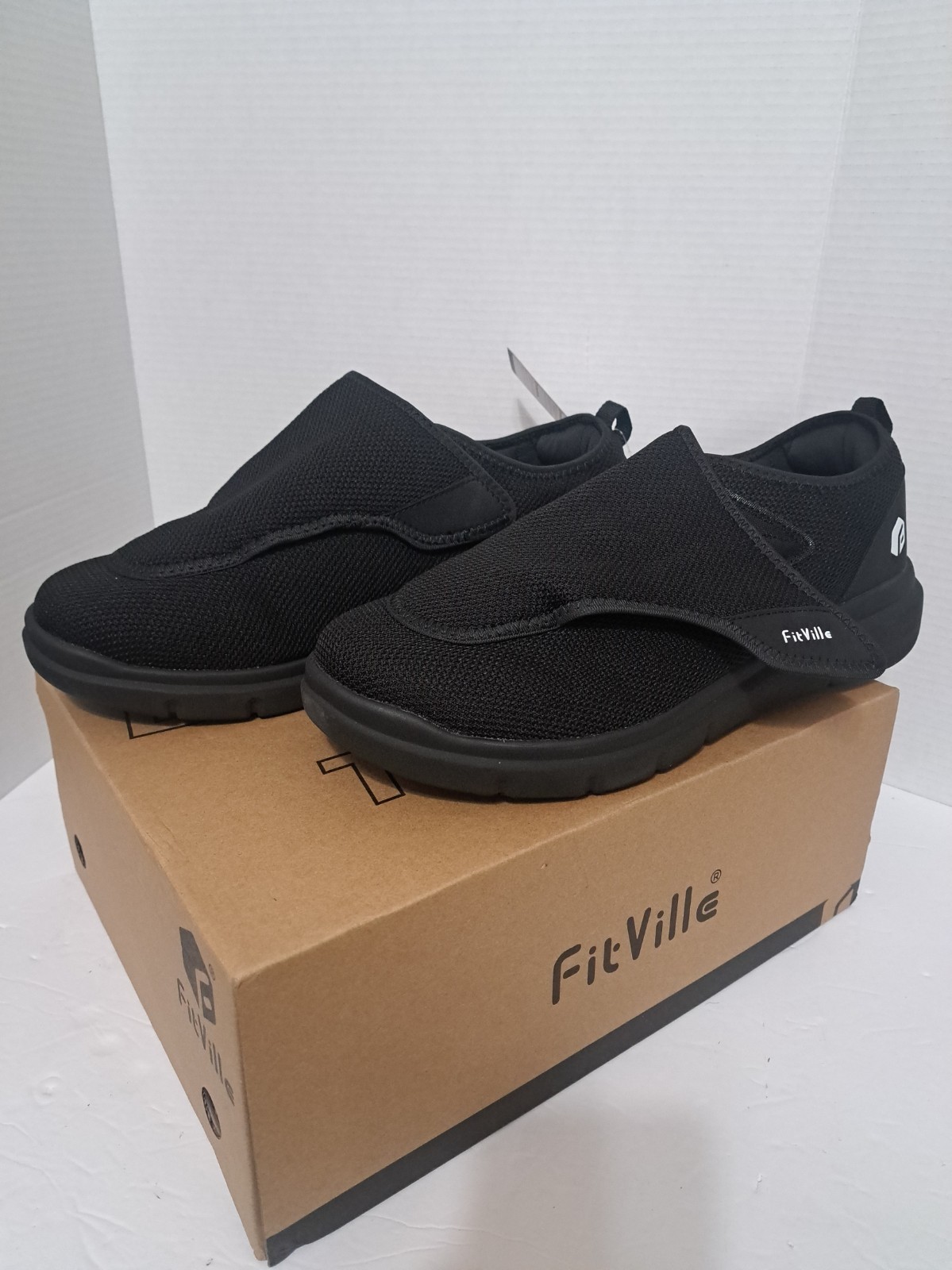 Fitville EasyTop Wings V2 Diabetic Comfort Shoes Sneakers Mens Size 15EEW Black Fitville EasyTop Wings V2 Diabetic Comfort Shoes Sneakers Mens Size 15EEW Black