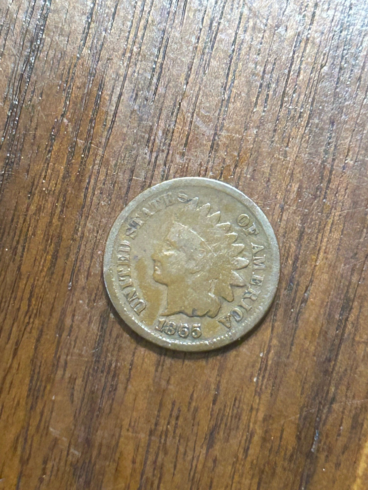 1865 Indian Cent G+ 1865 Indian Cent G+