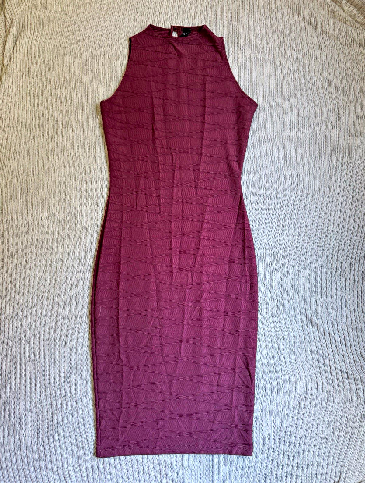 Windsor Burgundy High Neck Sleeveless Knit Sheath Midi Dress Size M MD1496WD Windsor Burgundy High Neck Sleeveless Knit Sheath Midi Dress Size M MD1496WD