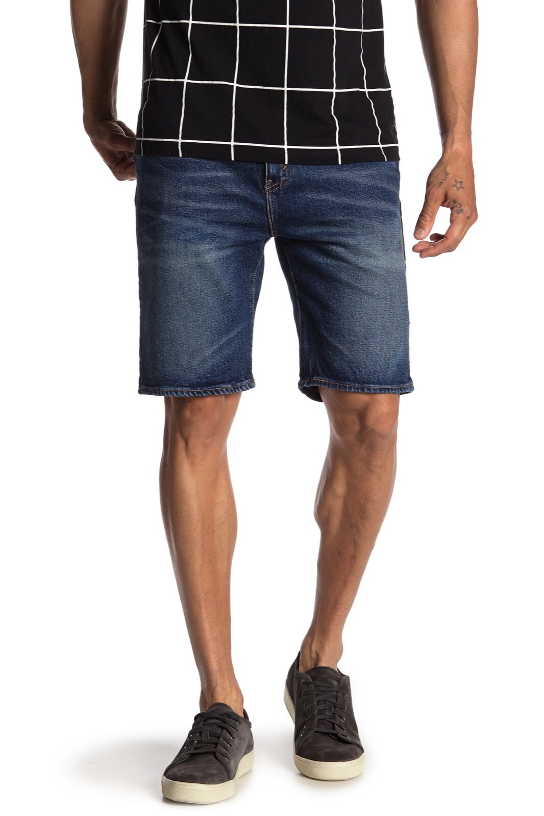 Levi's 505 Men's Classic Regular Fit Stretch Denim Stonewash Shorts 345050158