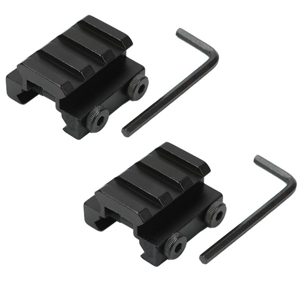 2X Flat TOP Half 1/2 INCH 3 Slot Mini Riser Scope Mount for 20mm Picatinny Rail