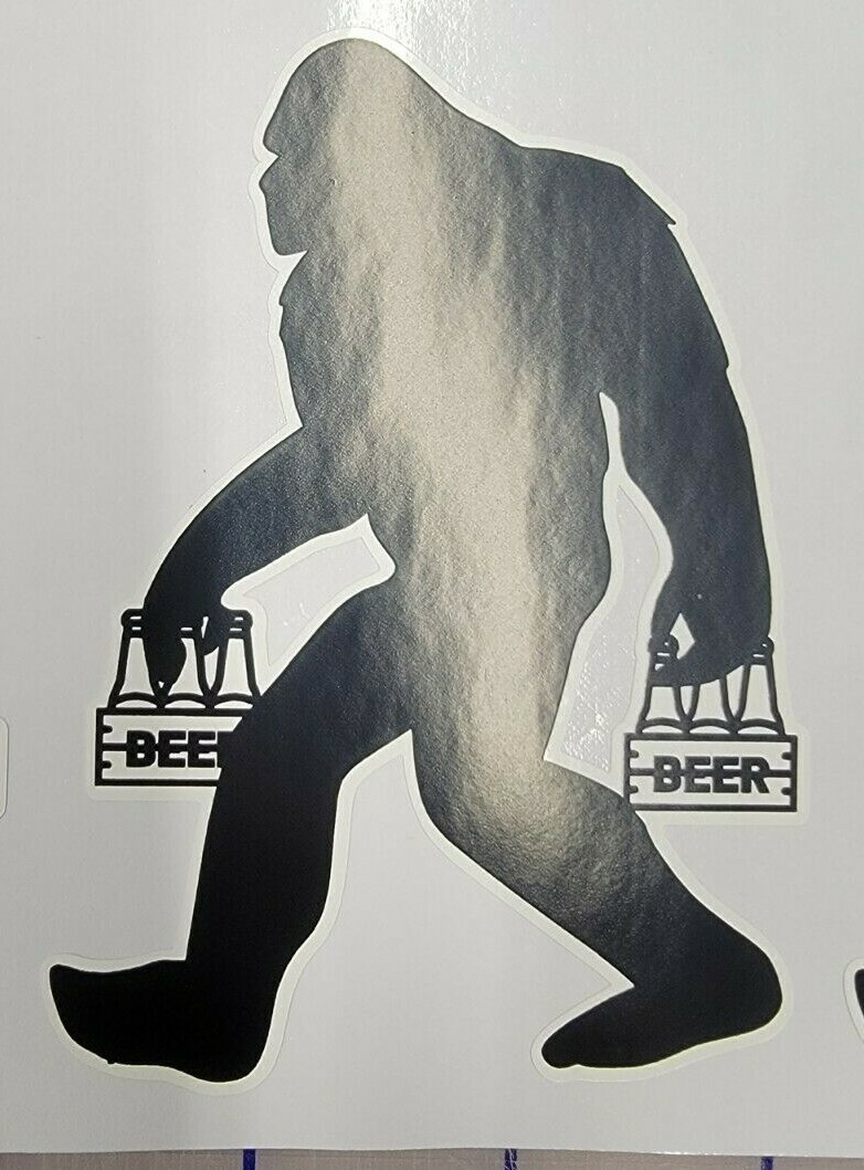 Bigfoot Sasquatch Bigfoot carry Beer durable sticker 4\