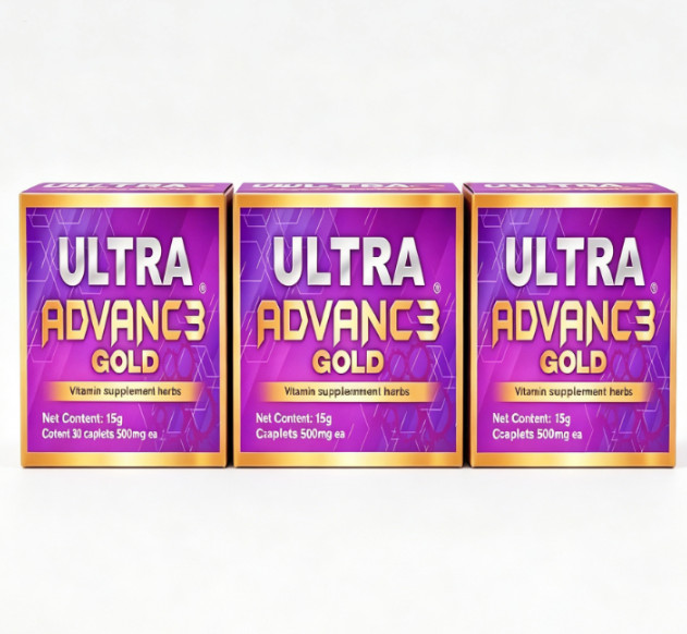 3 Pack Ultra Advance Vitamin & Mineral Supplement 30 Capsules 500 Mg