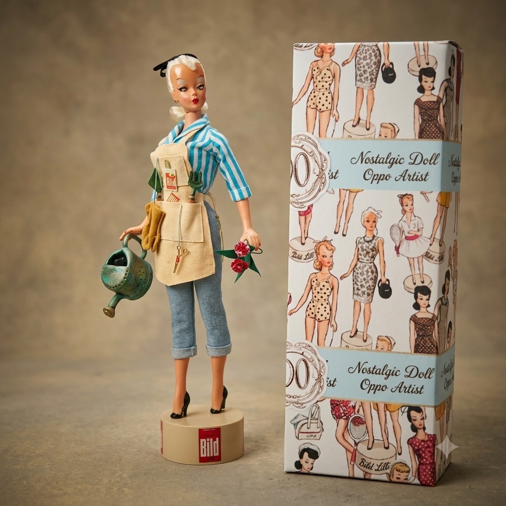 Bild Lilli Nostalgic Doll Oppo Artist with Accessories and Box Bild Lilli Nostalgic Doll Oppo Artist with Accessories and Box