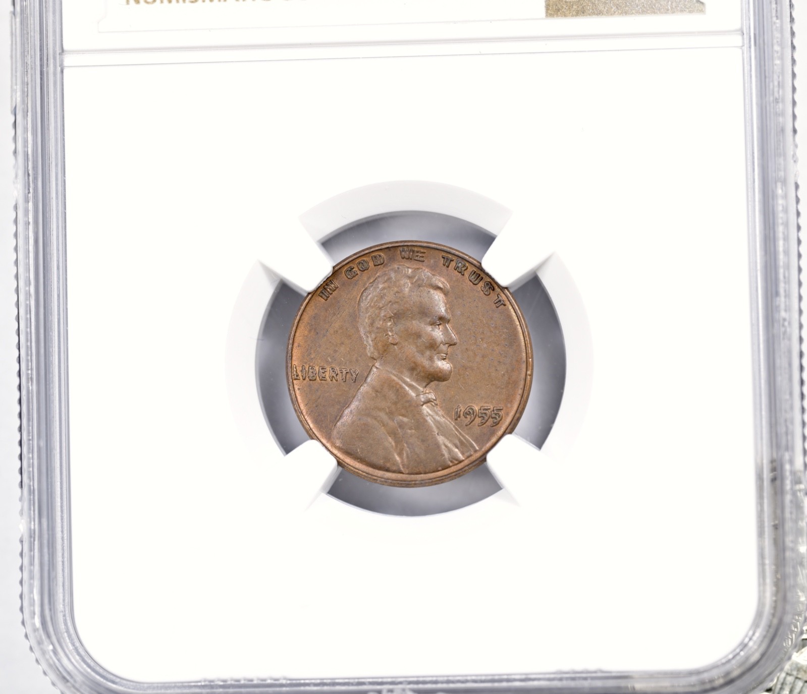 1955-P DOUBLE DIE DDO LINCOLN CENT WHEAT PENNY 1c NGC AU Det.