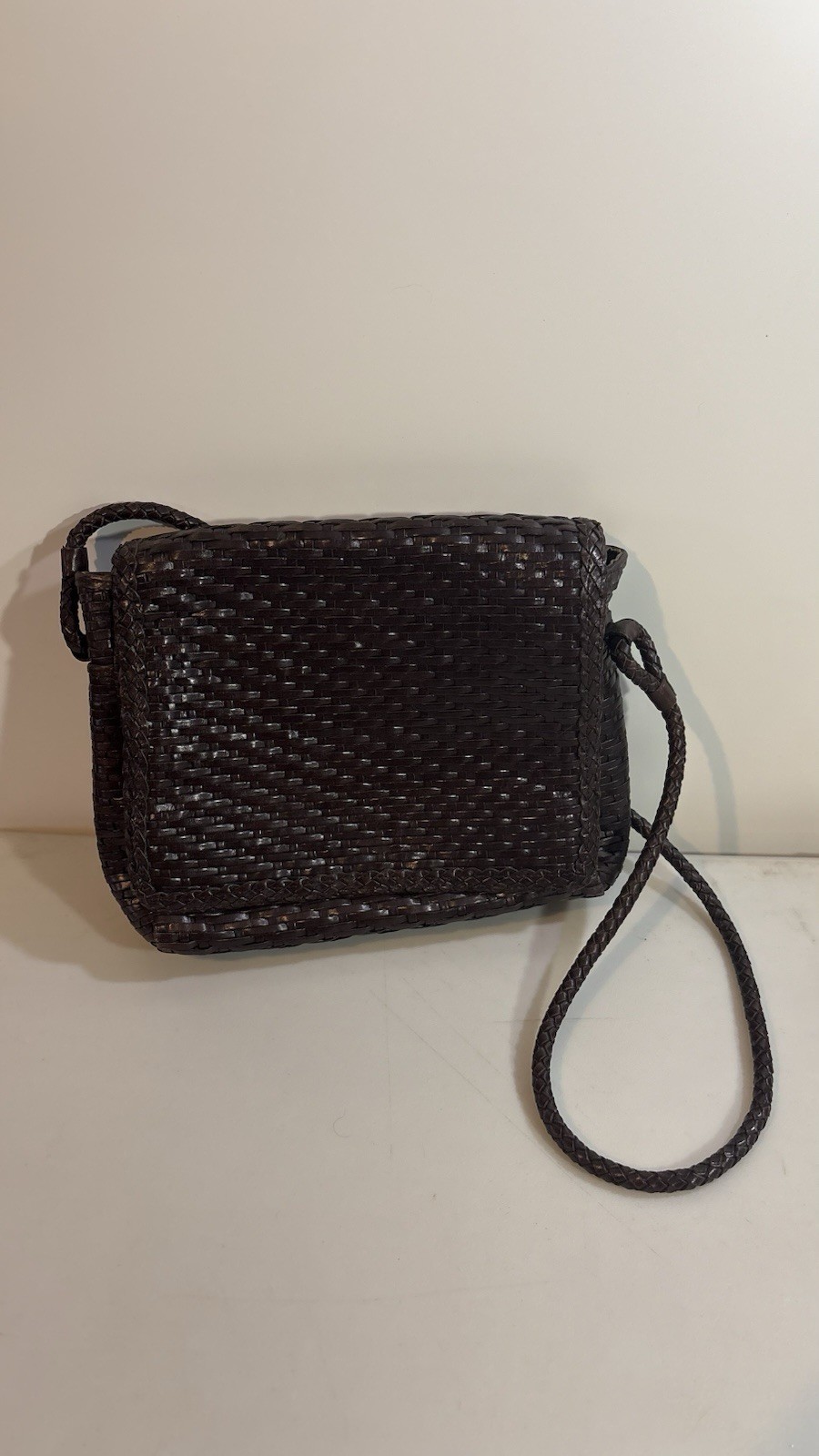 Vintage Talbots genuine leather woven crossbody bag Vintage Talbots genuine leather woven crossbody bag