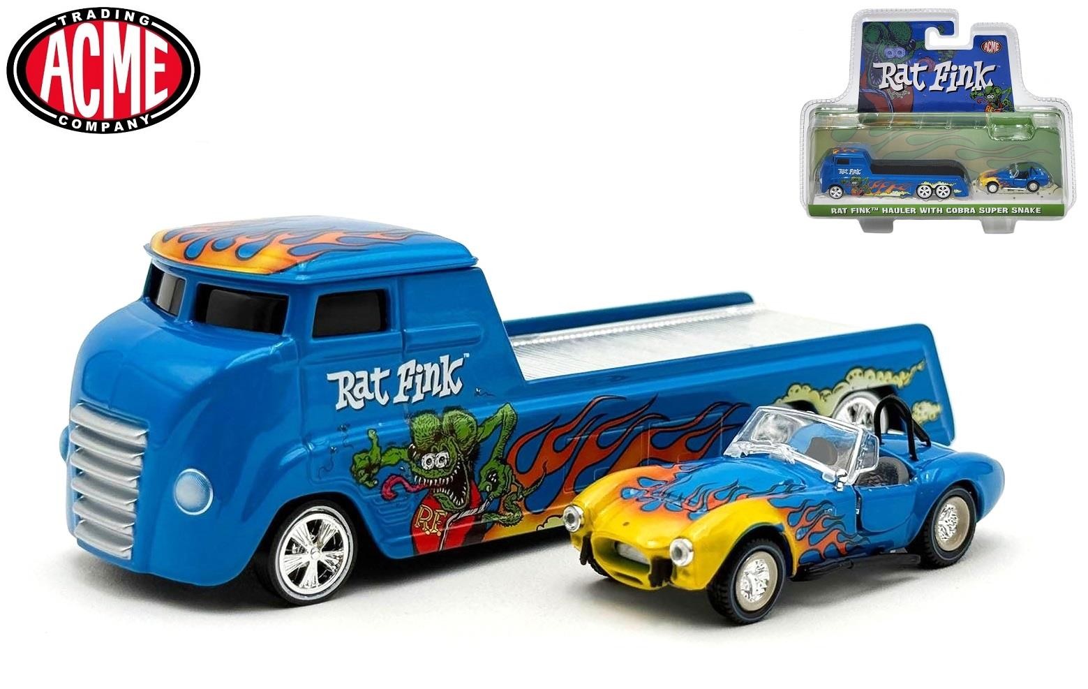 New Acme 1:64 Scale Rat Fink Hauler with Cobra Super Snake SC64006