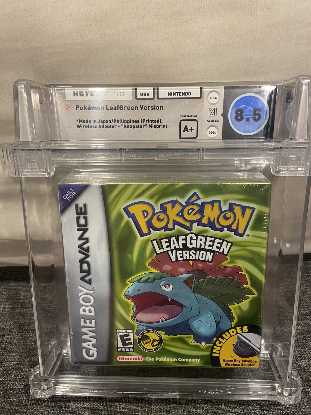 2004 Nintendo Gameboy Advance Pokemon LeafGreen Version Wata 8.5 Seal A+ 2004 Nintendo Gameboy Advance Pokemon LeafGreen Version Wata 8.5 Seal A+