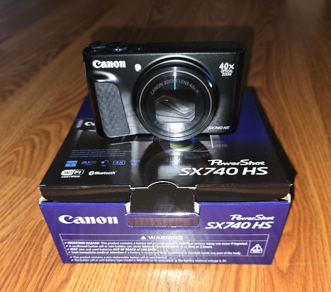 Canon PowerShot SX740 HS Digital Camera Black Brand New