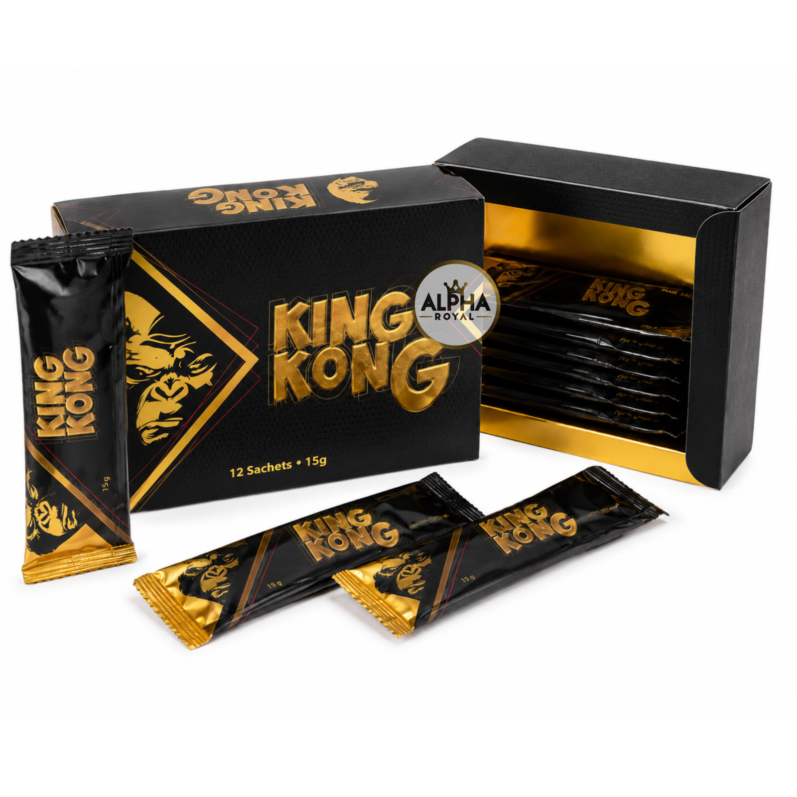 - Kong 12 - Organic Premium Natural Pure Honey with Jelly Bee Pollen -Pack of 12