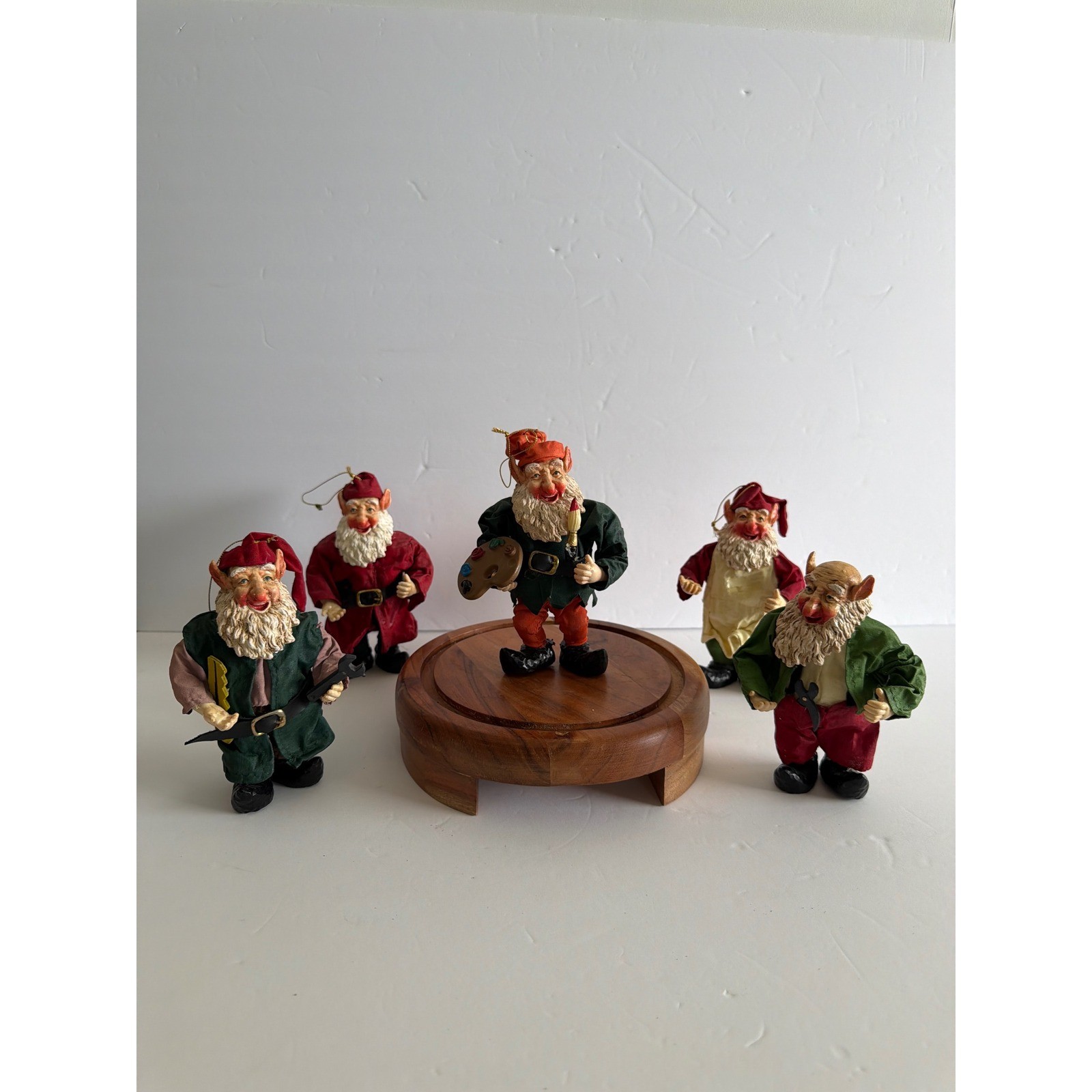 vintage Clothtique Possible Dreams fabric-mache Christmas elf\'s lot 5. 80\'s. vintage Clothtique Possible Dreams fabric-mache Christmas elf\'s lot 5. 80\'s.