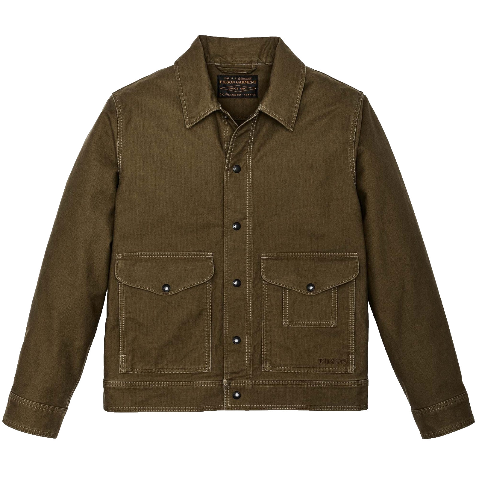 Filson Jungle Cloth Work Jacket - XL - 20277934 Dark Olive Green Otter Rugged CC