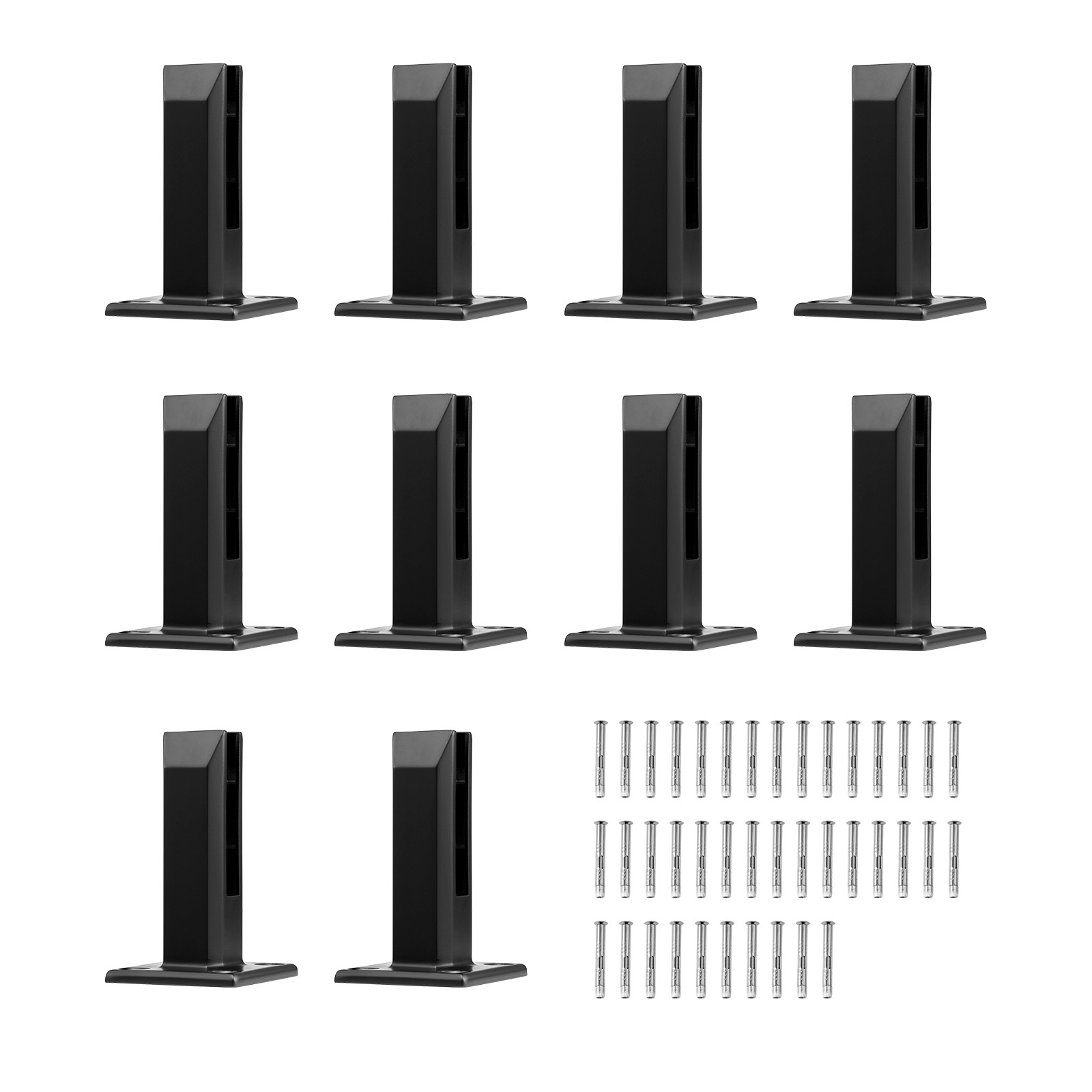 Uimoso Glass Clamp 10 PCS Square Railing Bracket for 0.31 \