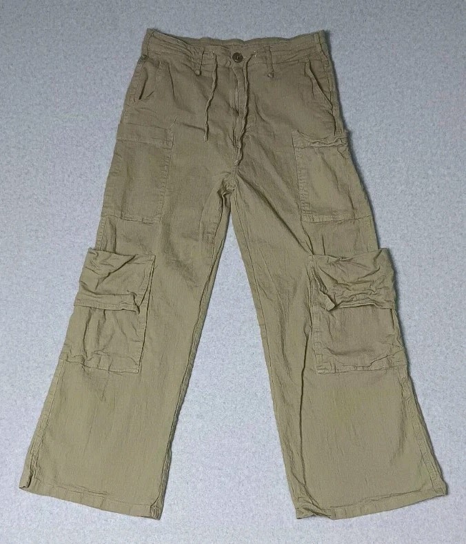 Easel Anthropologie Cargo Pants Womens Size Large Army Green 6 Pockets Button... Easel Anthropologie Cargo Pants Womens Size Large Army Green 6 Pockets Button...