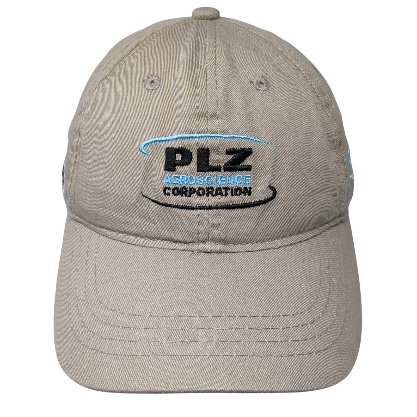 PLZ Aeroscience Corporation Slideback Hat Beige One Size Embroidered PLZ Aeroscience Corporation Slideback Hat Beige One Size Embroidered