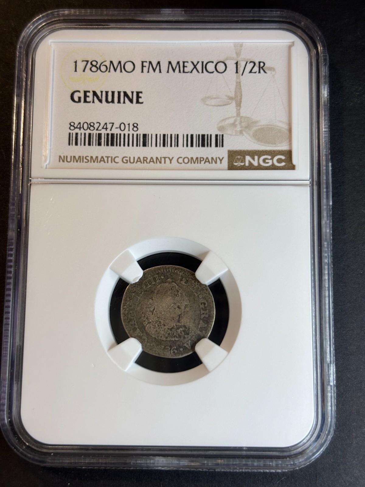 1786 MO FM Mexico 1/2 Reale NGC Certified 1786 MO FM Mexico 1/2 Reale NGC Certified