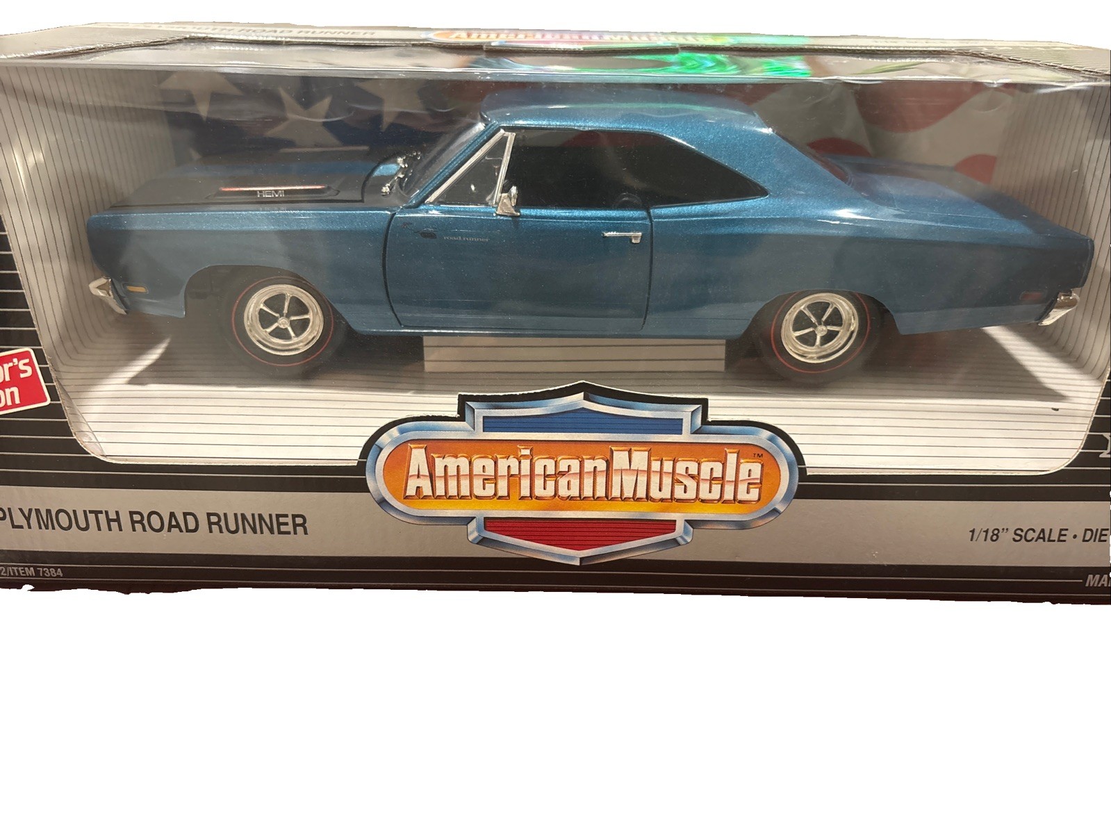 ERTL AMERICAN MUSCLE 1969 PLYMOUTH ROAD RUNNER CAR 1:18 SCALE BLUE *read ERTL AMERICAN MUSCLE 1969 PLYMOUTH ROAD RUNNER CAR 1:18 SCALE BLUE *read