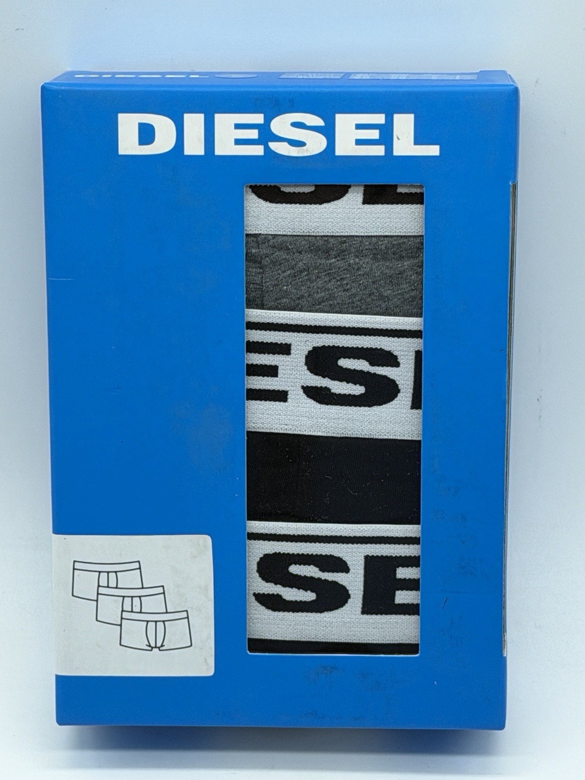 NEW 3 PACK DIESEL COTTON STRETCH LONG TRUNK BLACK / GREY SIZE LARGE MSRP$ 42.00 NEW 3 PACK DIESEL COTTON STRETCH LONG TRUNK BLACK / GREY SIZE LARGE MSRP$ 42.00